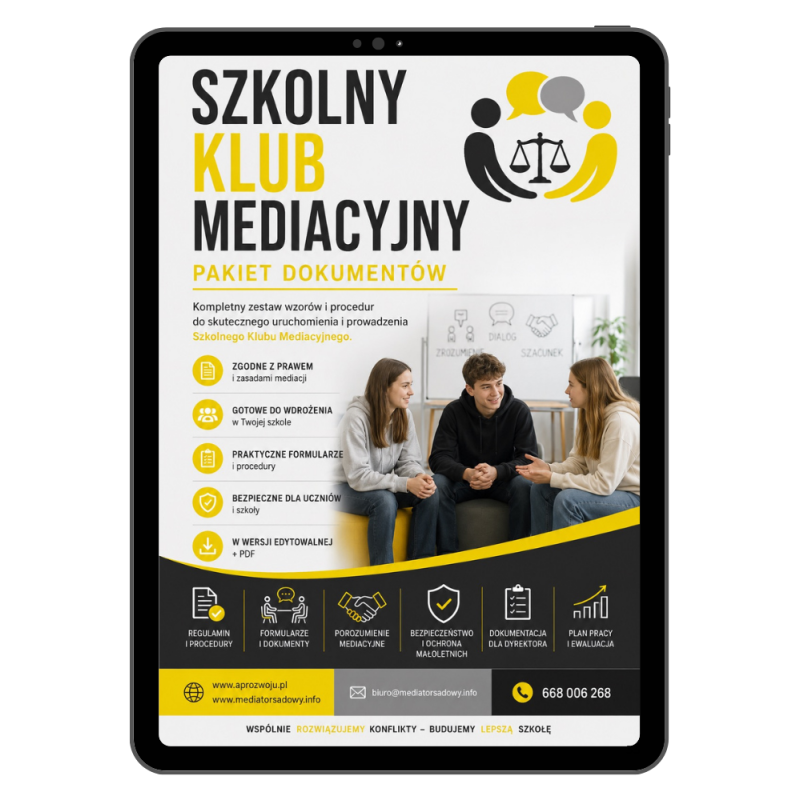 Szkolny Klub Mediacyjny – Pakiet Dokumentów 2026 | Wojciech Jabłoński