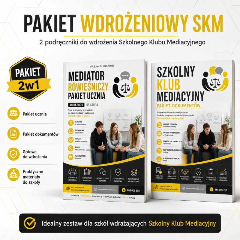 Pakiet Wdrożeniowy SKM 2w1 | Szkolny Klub Mediacyjny